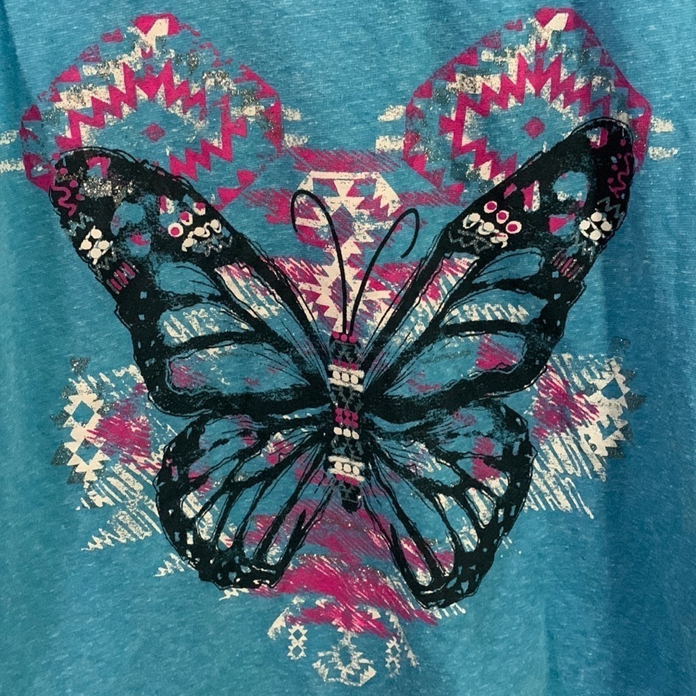 Bongo Butterfly Tank top, Size Medium, sheer section in back. Good condition